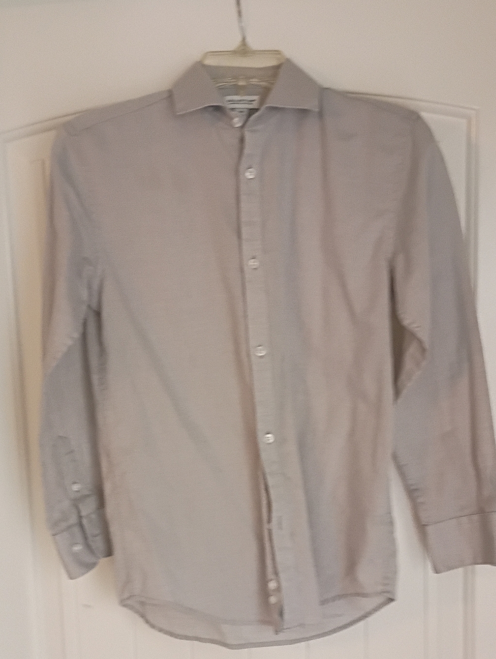 Boys Classic Button-Up Dress Shirt - Light Gray